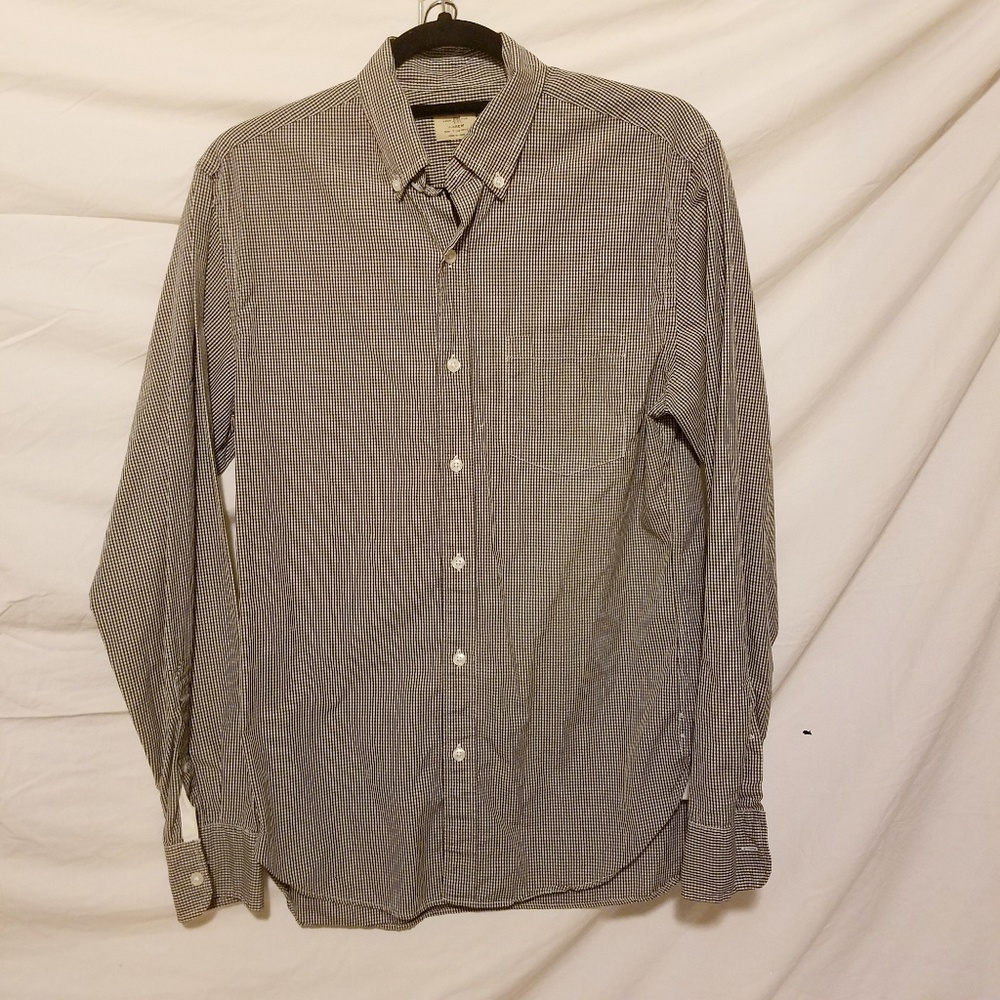 J. CREW Black & White Microcheck 2-ply 100% Cotton